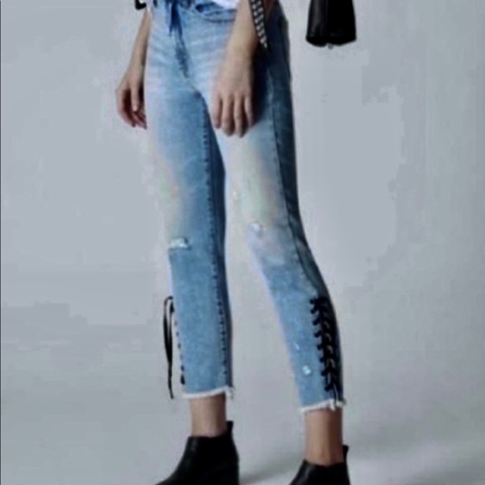 Blank NYC Denim lace bottom Jeans
